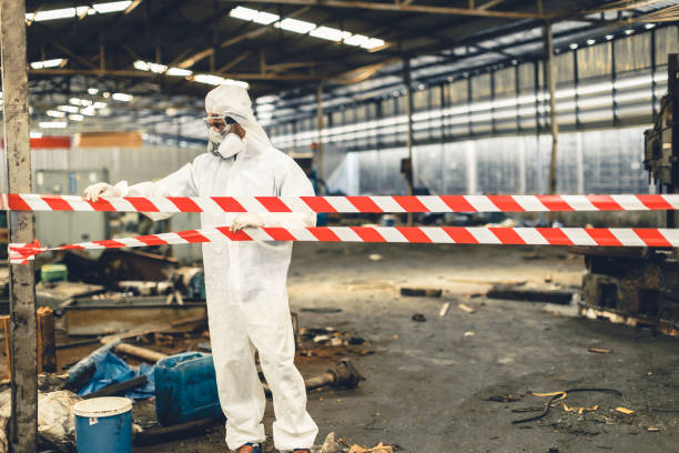 Professional Biohazard Cleanup technician working in Dallas, TX
